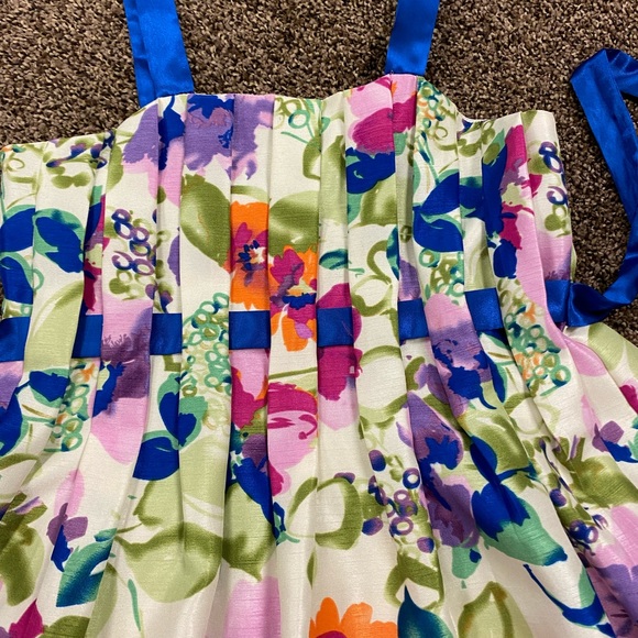 Lemon Figg Floral Sleeveless Girls Dress Size 10 - Picture 3 of 8